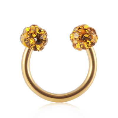 1PC Bling Ferido Inele septum nas potcoavă Piercing bijuterii 16G Cartilage Helix Tragus Cercei Cerce Lip Piercing Retainer 8mm