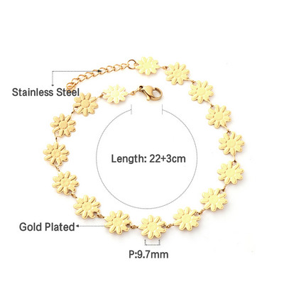 LUXUSTEEL női mini szívlánc bokalánc arany színű rozsdamentes acél boka karkötők a lábon Divatos Bobo ékszer ajándékok