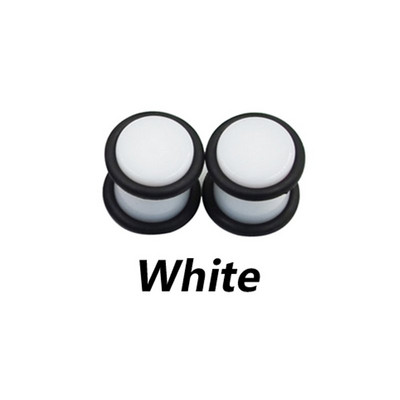 2 buc 1,6 mm-10 mm cilindru acrilic UV cauciuc negru flare carne marmură urechi indicatori expansor targă dopuri piercing bijuterii pentru corp