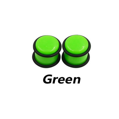 2 buc 1,6 mm-10 mm cilindru acrilic UV cauciuc negru flare carne marmură urechi indicatori expansor targă dopuri piercing bijuterii pentru corp