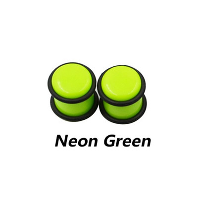 2 buc 1,6 mm-10 mm cilindru acrilic UV cauciuc negru flare carne marmură urechi indicatori expansor targă dopuri piercing bijuterii pentru corp