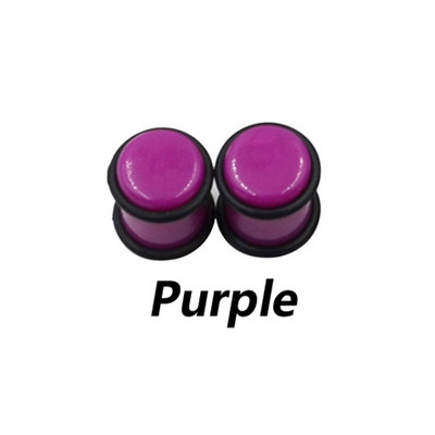 2 buc 1,6 mm-10 mm cilindru acrilic UV cauciuc negru flare carne marmură urechi indicatori expansor targă dopuri piercing bijuterii pentru corp