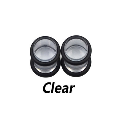 2 buc 1,6 mm-10 mm cilindru acrilic UV cauciuc negru flare carne marmură urechi indicatori expansor targă dopuri piercing bijuterii pentru corp