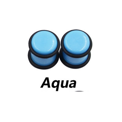 2 buc 1,6 mm-10 mm cilindru acrilic UV cauciuc negru flare carne marmură urechi indicatori expansor targă dopuri piercing bijuterii pentru corp