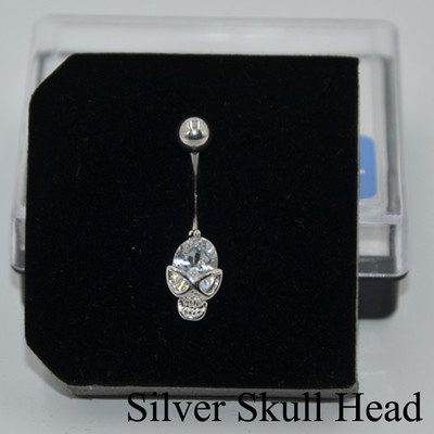 1 buc inele minunate pentru buric, oțel chirurgical, aur, gura de craniu, aripi, design transparent, zircon, inel pentru buric, piercing, bijuterii pentru corp