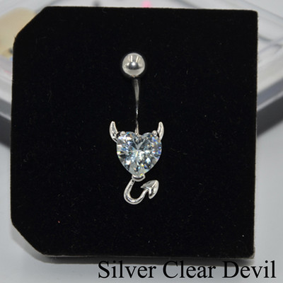 1 buc inele minunate pentru buric, oțel chirurgical, aur, gura de craniu, aripi, design transparent, zircon, inel pentru buric, piercing, bijuterii pentru corp