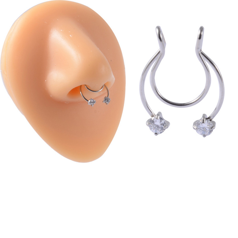 1 buc Inel pentru nas fals în formă de U Inele pentru sept inele din oțel inoxidabil Piercing nas fals Piercing Oreja Bijuterii