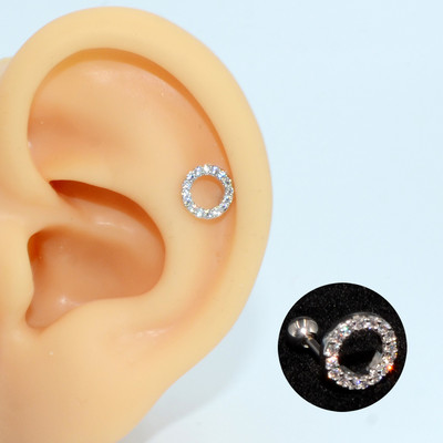 2 buc. 20G oțel 1 buc. vânzare fierbinte zircon floare ureche tragus cartilaj helix cercel buză labret Stud Piercing bijuterii pentru corp
