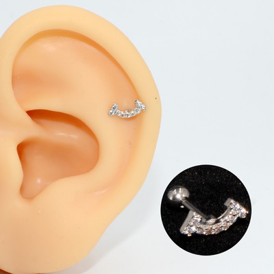 2 buc. 20G oțel 1 buc. vânzare fierbinte zircon floare ureche tragus cartilaj helix cercel buză labret Stud Piercing bijuterii pentru corp