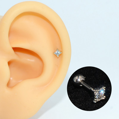 2 buc. 20G oțel 1 buc. vânzare fierbinte zircon floare ureche tragus cartilaj helix cercel buză labret Stud Piercing bijuterii pentru corp