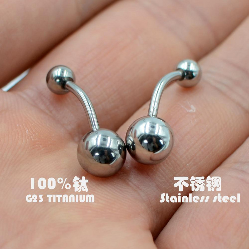 1 buc 100% grad G23 titan solid inele pentru buric CZ gemă pentru buric bară curbată piercing inele pentru buric bijuterii pentru corp