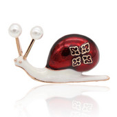 Moda femei email brosa melc pin vopsea brose animale brose imitatie perla insecte esarfa ace accesorii birou