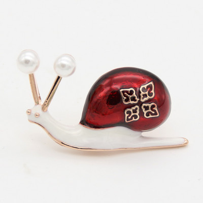 Moda femei email brosa melc pin vopsea brose animale brose imitatie perla insecte esarfa ace accesorii birou