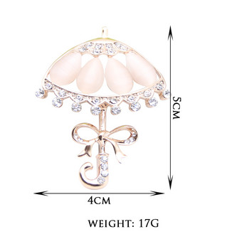 Sunspicems модна брошка чадър за жени брошки с опалови кристали брошки сладки дамски игли за ревери луксозни бижута подарък за момиче
