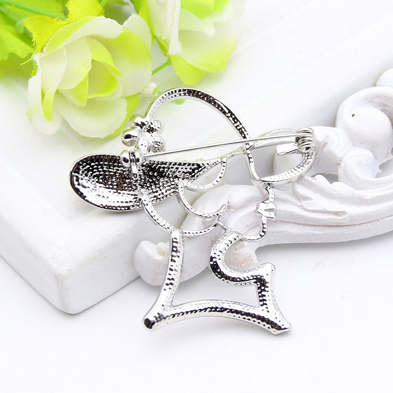 Broșă cu avatar doamnelor nobile Memorial Monroe Hollow Flower Zână Broșe Broșe cu strasuri eșarfă cu revere ace femei banchet