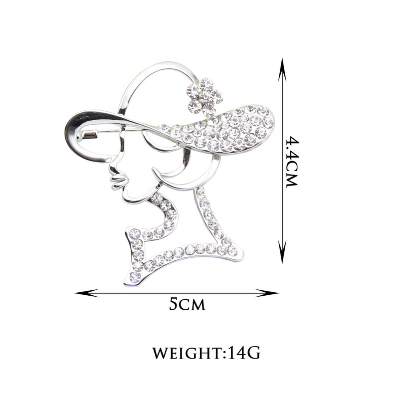 Broșă cu avatar doamnelor nobile Memorial Monroe Hollow Flower Zână Broșe Broșe cu strasuri eșarfă cu revere ace femei banchet