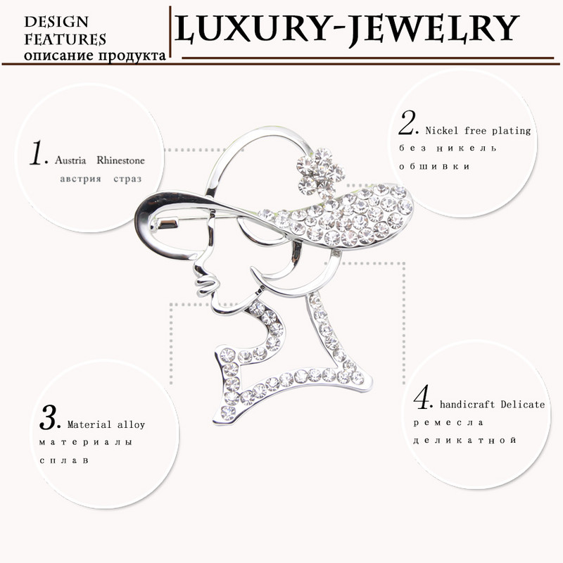 Broșă cu avatar doamnelor nobile Memorial Monroe Hollow Flower Zână Broșe Broșe cu strasuri eșarfă cu revere ace femei banchet