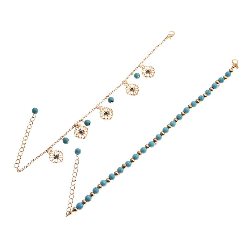 Brațe de gleznă din aliaj, decorațiuni pentru picioare pentru femei, bijuterii de modă, accesorii, gleznă simplă, 2019, bijuterii, glezne cu margele pentru femei.