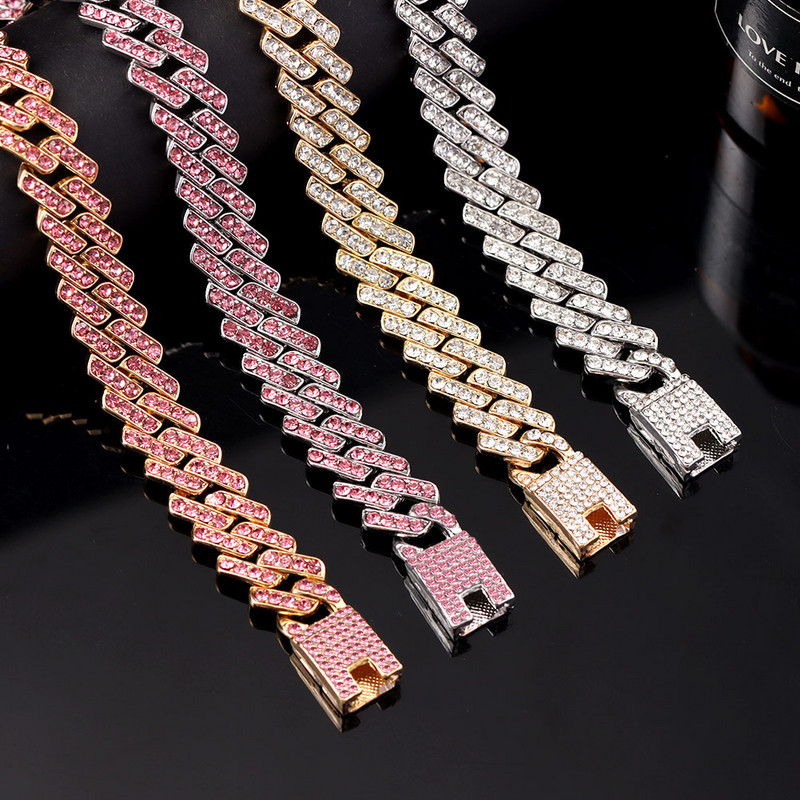 Caraquet Bling strasuri cubaneze de metal glezna pentru femei Hip Hop rock personalitate cristal bratara picior bijuterii de lux