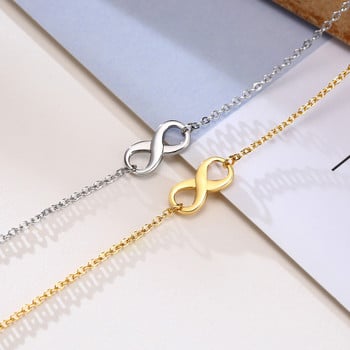 Vnox Elegant Infinity Charm Link Anklets за жени Бижута, антиалергични плажни празници от неръждаема стомана Аксесоари за боси крака