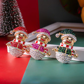 Nou Crăciun Bătrân Broșă din piatră de Crăciun Pin Cadou Bijuterii de modă Festival Broșă haină de iarnă Broșe de șapcă