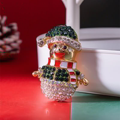Nou Crăciun Bătrân Broșă din piatră de Crăciun Pin Cadou Bijuterii de modă Festival Broșă haină de iarnă Broșe de șapcă
