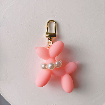 Rajzfilm Pearl Balloon Kutya Kulcstartó Női Mobiltelefon Erszényes Bűbület Candy Színes Puha Gumi PVC Állati Medál Kulcstartókkal