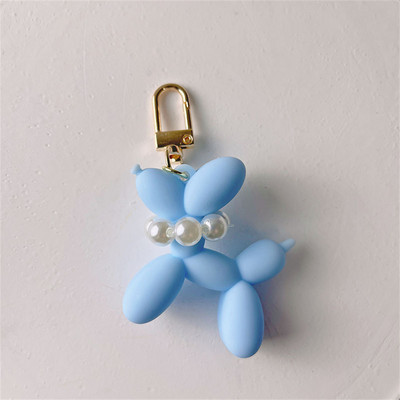 Rajzfilm Pearl Balloon Kutya Kulcstartó Női Mobiltelefon Erszényes Bűbület Candy Színes Puha Gumi PVC Állati Medál Kulcstartókkal
