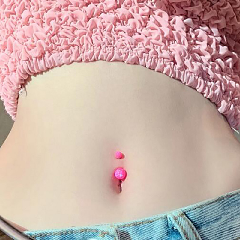 1 bucată 100% titan mare piercing buric opal în formă de picătură inele pentru buton pentru burtă bijuterii pentru corp