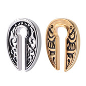 2 buc din oțel inoxidabil cu flori de aur, greutate ureche, piercing pentru corp, bijuterii, cleme pentru ureche, calibre, expansoare, mufe