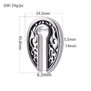 2 бр. Златен мотив от неръждаема стомана Тегло на ухото Пиърсинг за тяло Бижута Щипка за ухо Измервателни уреди Разширители Носилки Щепсел