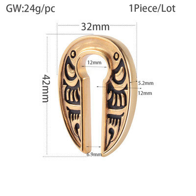 2 buc din oțel inoxidabil cu flori de aur, greutate ureche, piercing pentru corp, bijuterii, cleme pentru ureche, calibre, expansoare, mufe
