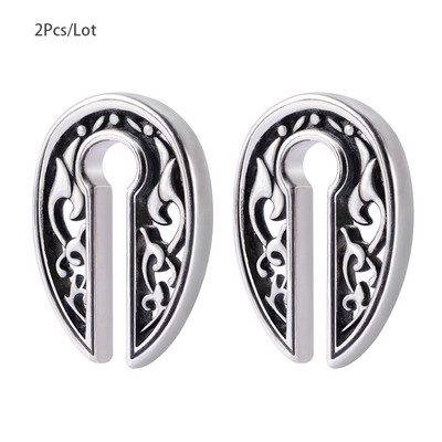 2 buc din oțel inoxidabil cu flori de aur, greutate ureche, piercing pentru corp, bijuterii, cleme pentru ureche, calibre, expansoare, mufe