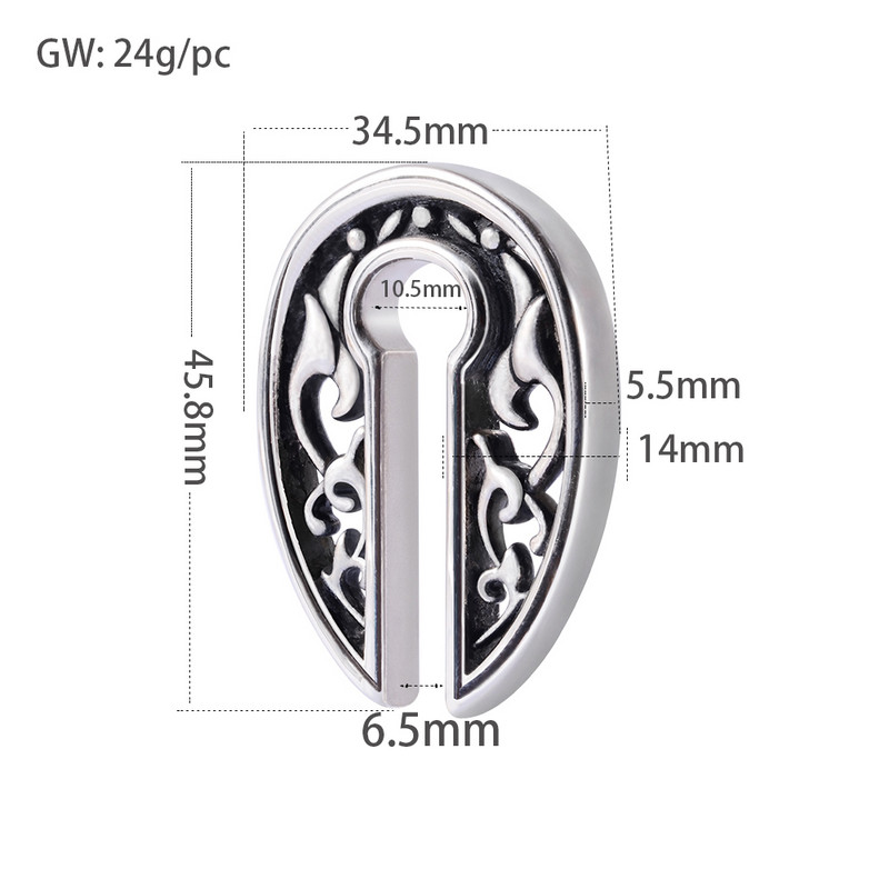 2 buc din oțel inoxidabil cu flori de aur, greutate ureche, piercing pentru corp, bijuterii, cleme pentru ureche, calibre, expansoare, mufe