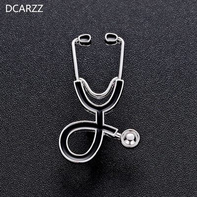 Брошки със стетоскоп Подарък за лекар/медицинска сестра Медицински коледни игли Бижута Кристални игли за ревери Броши Жени