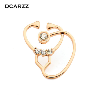 Брошки със стетоскоп Подарък за лекар/медицинска сестра Медицински коледни игли Бижута Кристални игли за ревери Броши Жени