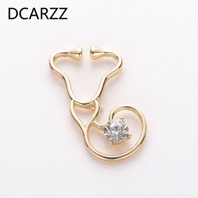 Брошки със стетоскоп Подарък за лекар/медицинска сестра Медицински коледни игли Бижута Кристални игли за ревери Броши Жени