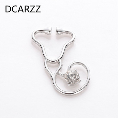 Брошки със стетоскоп Подарък за лекар/медицинска сестра Медицински коледни игли Бижута Кристални игли за ревери Броши Жени