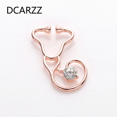 Брошки със стетоскоп Подарък за лекар/медицинска сестра Медицински коледни игли Бижута Кристални игли за ревери Броши Жени