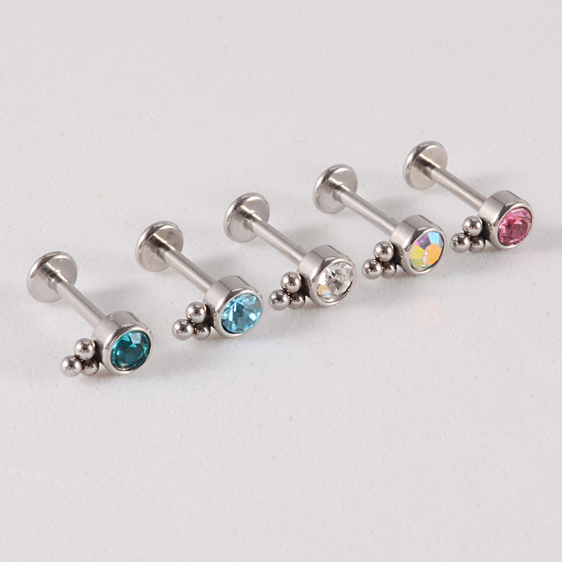 10 bucăți titan și oțel chirurgical ureche tragus stud bijuterie simple bile helix cartilaj bară superioară conca piercing bijuterii corp 16 g