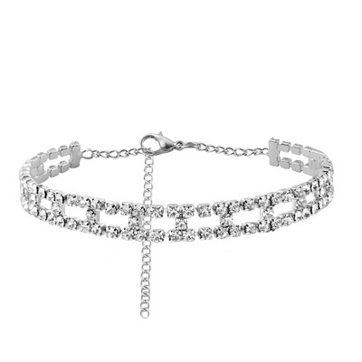 Új divat Bling Crystal Butterfly kubai lánc bokalánc Női Iced Out strassz kubai link bokalánc karkötő Hip Hop ékszer