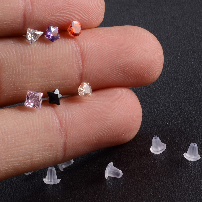 144 buc./pachet. Culoare mixtă și design Zircon, ureche, tragus, helix, cartilaj, lobi, piercing cu inimă, stea, triunghi, bijuterie, cercei, cercei