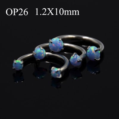3 bucăți dimensiuni mixte filet intern opal zircon potcoavă mreană circulară cartilaj ureche helix septum nas labret piercing bijuterii