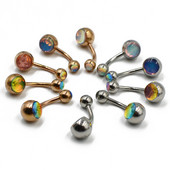 1 buc Piercing de oțel chirurgical fals Opal pentru burtă Piercing pentru buric Ombligo Piercing pentru ureche Cercei pentru buric Bijuterii de aur pentru corp