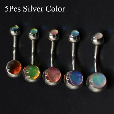 1 buc Piercing de oțel chirurgical fals Opal pentru burtă Piercing pentru buric Ombligo Piercing pentru ureche Cercei pentru buric Bijuterii de aur pentru corp