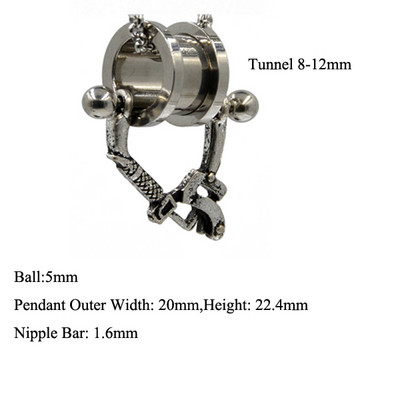 PERECHE Cercei cu cerc cu flori din alamă albă tribală Mandala florală Tunel pentru urechi Expander Vintage Plug pentru targă pentru ureche Bijuterii piercing pentru corp