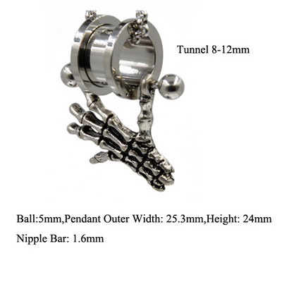 PERECHE Cercei cu cerc cu flori din alamă albă tribală Mandala florală Tunel pentru urechi Expander Vintage Plug pentru targă pentru ureche Bijuterii piercing pentru corp