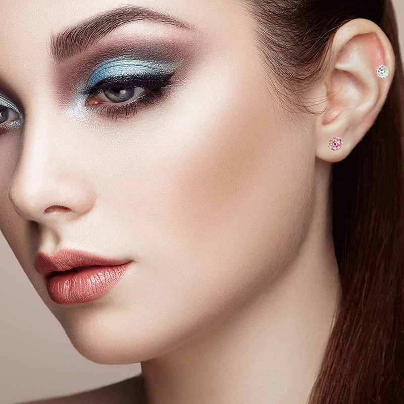 10 ks Whoslae 16 Gauge nehrdzavejúcej ocele nosové náušnice labret tyčinky Helix pery piercing tela krištáľové náušnice tragus šperky