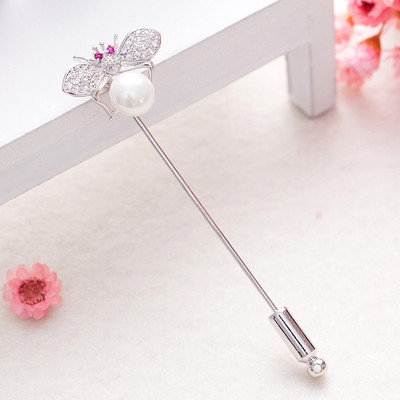 Sunspicems Broșă cu rever pentru femei elegante, broșă cu albină, broșă cu animale, mireasă, bijuterii de nuntă, cadou de petrecere