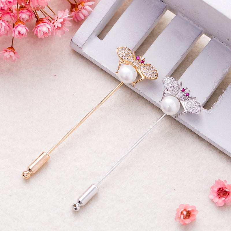 Sunspicems Broșă cu rever pentru femei elegante, broșă cu albină, broșă cu animale, mireasă, bijuterii de nuntă, cadou de petrecere